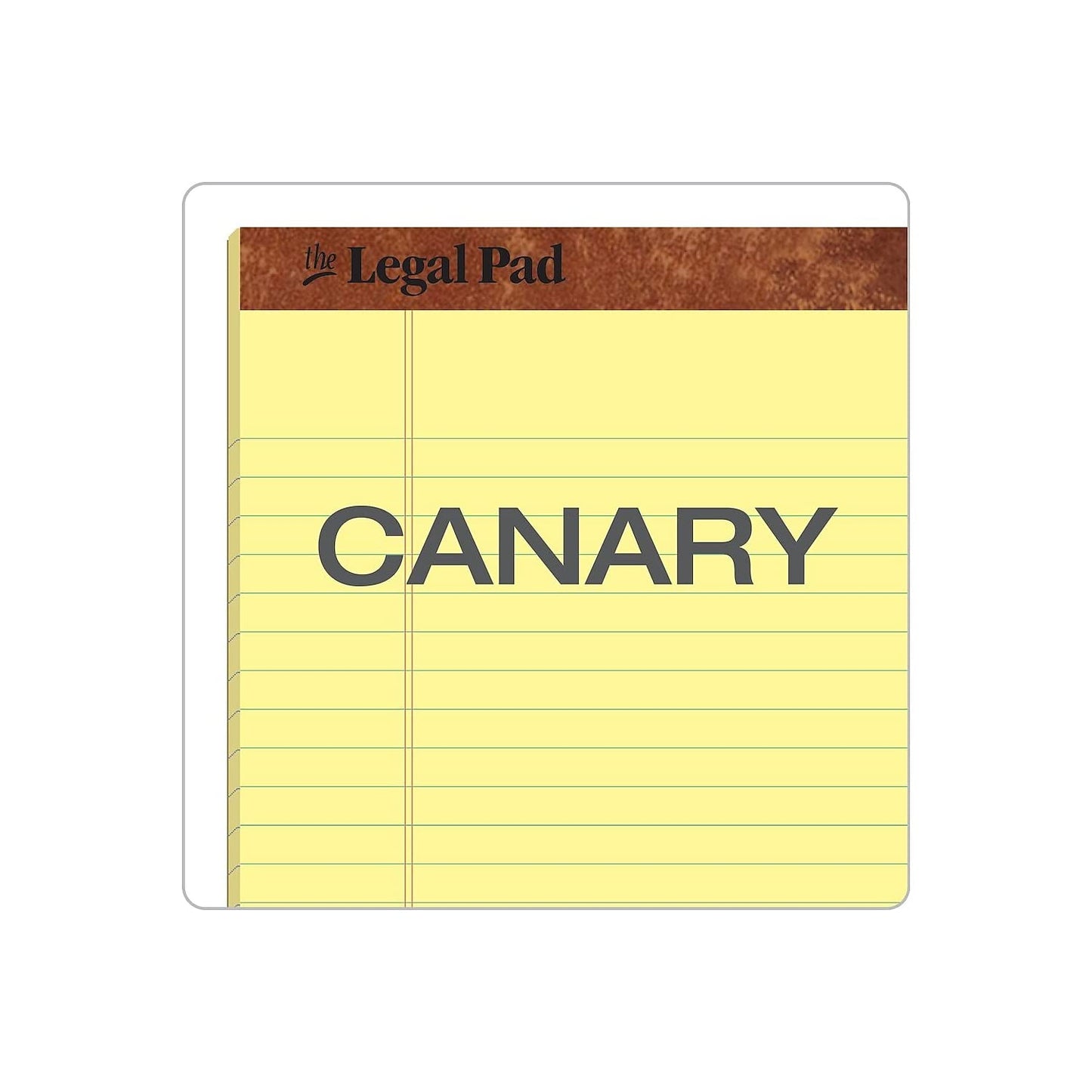 TOPS Legal Pad Notepad, 8.5" x 11.75", Wide Ruled, Canary, 50 Sheets/Pad, Dozen