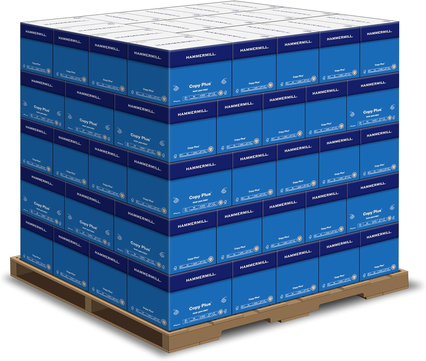 Hammermill Copy Plus 8.5" x 11" Printer Paper, 20 lbs., 92 Brightness, 500/Ream, 400 Reams/Pallet