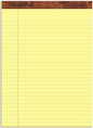 TOPS Legal Pad Notepad, 8.5" x 11.75", Wide Ruled, Canary, 50 Sheets/Pad, Dozen
