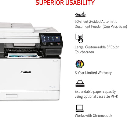 Canon imageCLASS MF751Cdw Wireless Color Laser Printer, All-In-One, Print, Scan, Fax, Copy