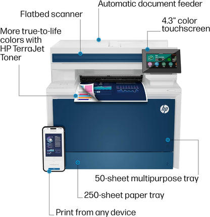 HP LaserJet Pro LJP 4301fdn Color Laser Printer, All-In-One, Print, Scan, Copy, Fax